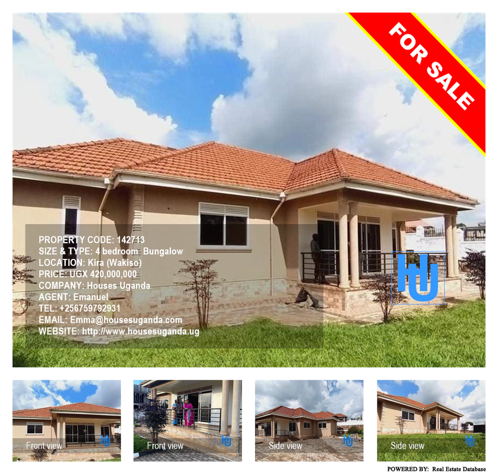4 bedroom Bungalow  for sale in Kira Wakiso Uganda, code: 142713