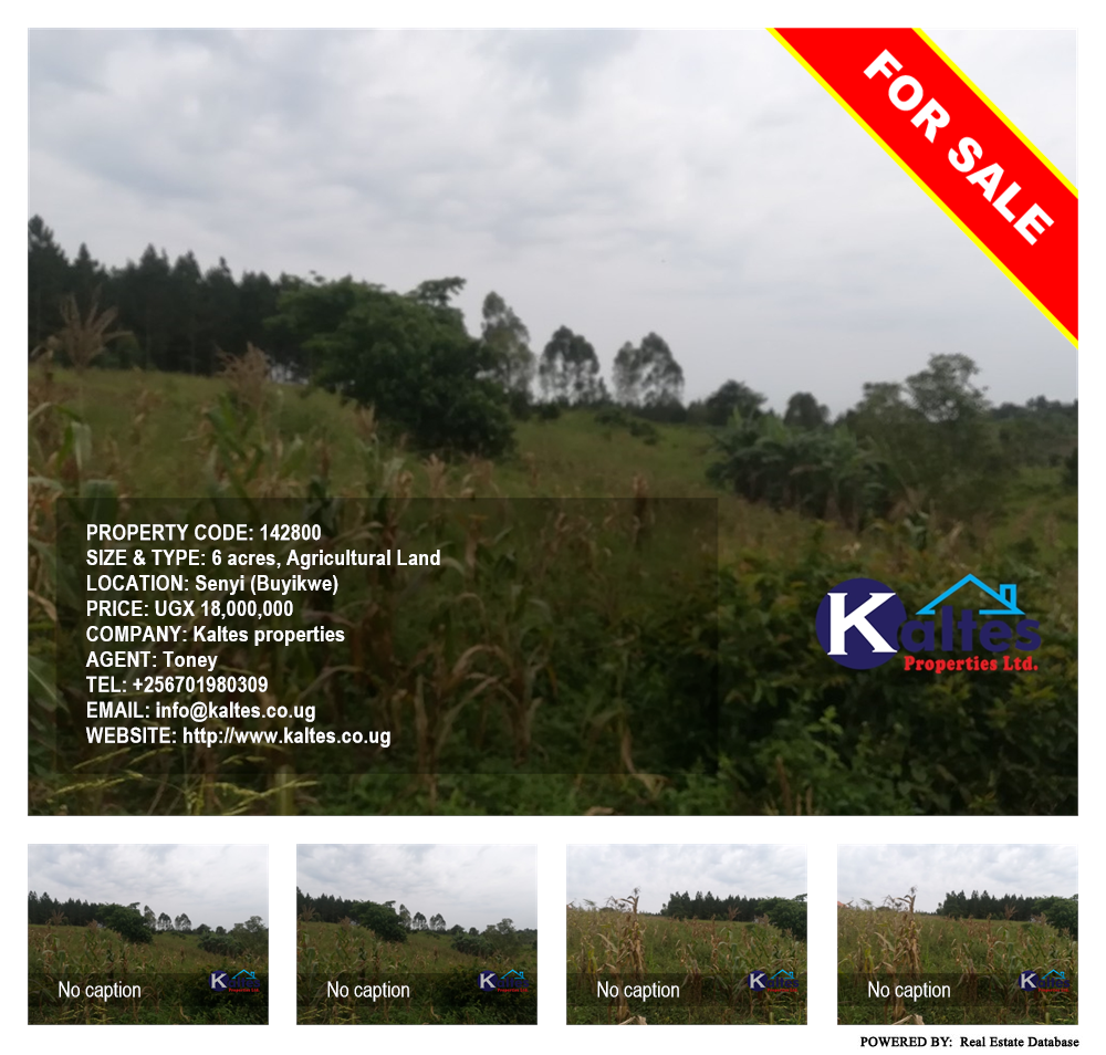 Agricultural Land  for sale in Senyi Buyikwe Uganda, code: 142800