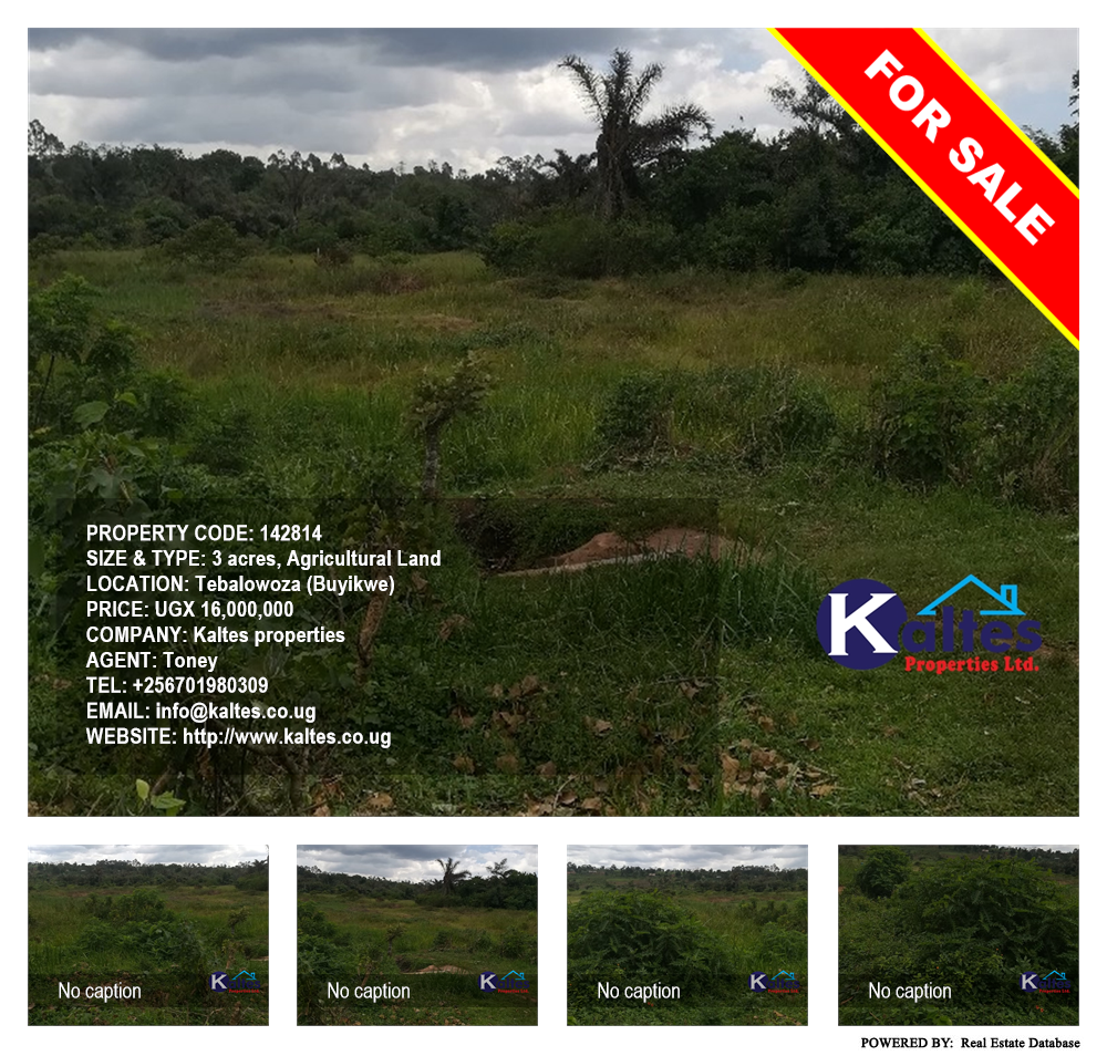 Agricultural Land  for sale in Tebalowoza Buyikwe Uganda, code: 142814