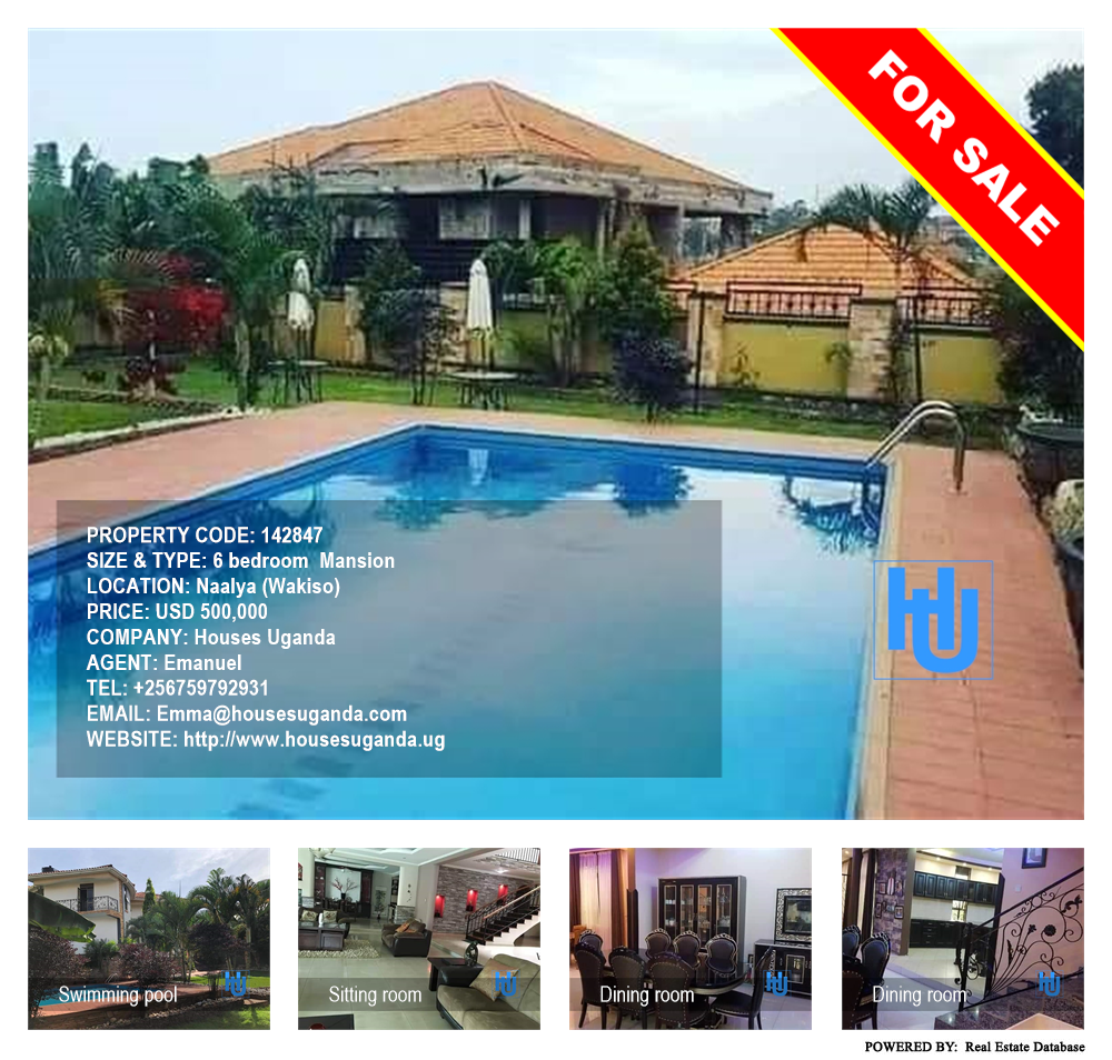 6 bedroom Mansion  for sale in Naalya Wakiso Uganda, code: 142847
