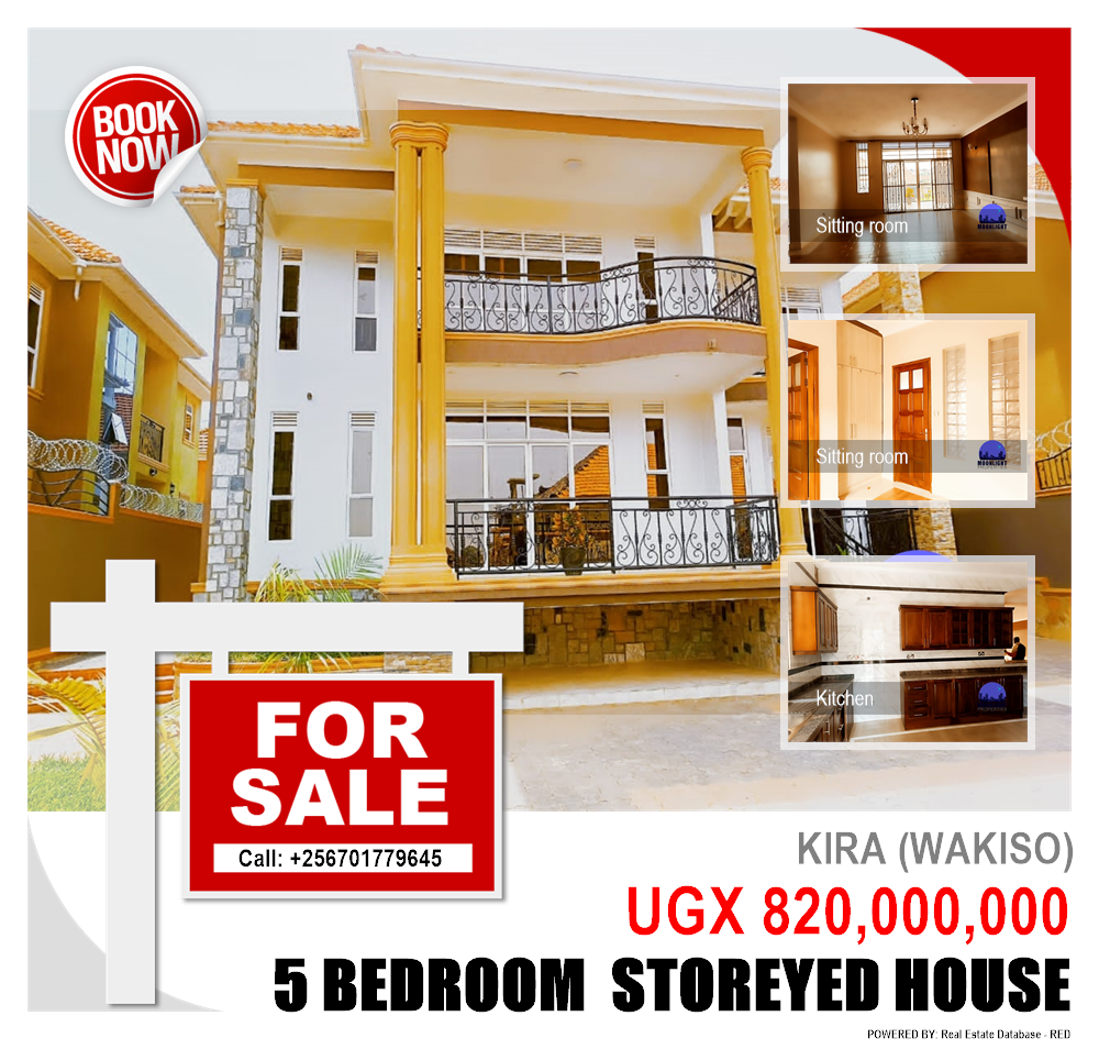 5 bedroom Storeyed house  for sale in Kira Wakiso Uganda, code: 142852