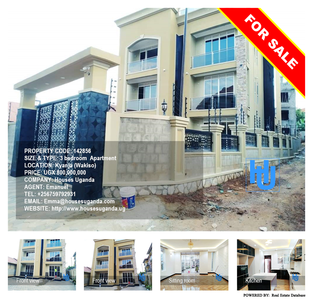 3 bedroom Apartment  for sale in Kyanja Wakiso Uganda, code: 142856