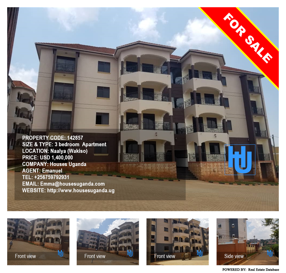 3 bedroom Apartment  for sale in Naalya Wakiso Uganda, code: 142857