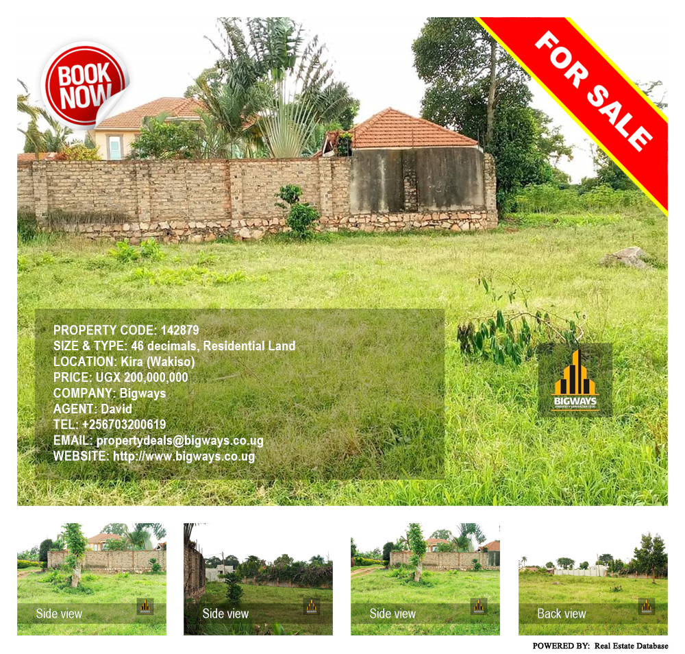 Residential Land  for sale in Kira Wakiso Uganda, code: 142879
