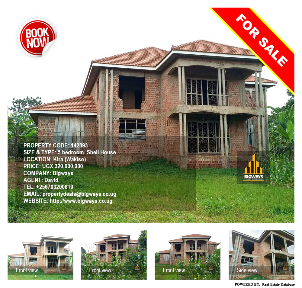 5 bedroom Shell House  for sale in Kira Wakiso Uganda, code: 142893