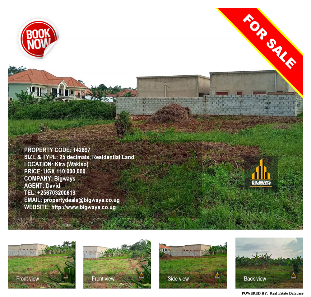 Residential Land  for sale in Kira Wakiso Uganda, code: 142897