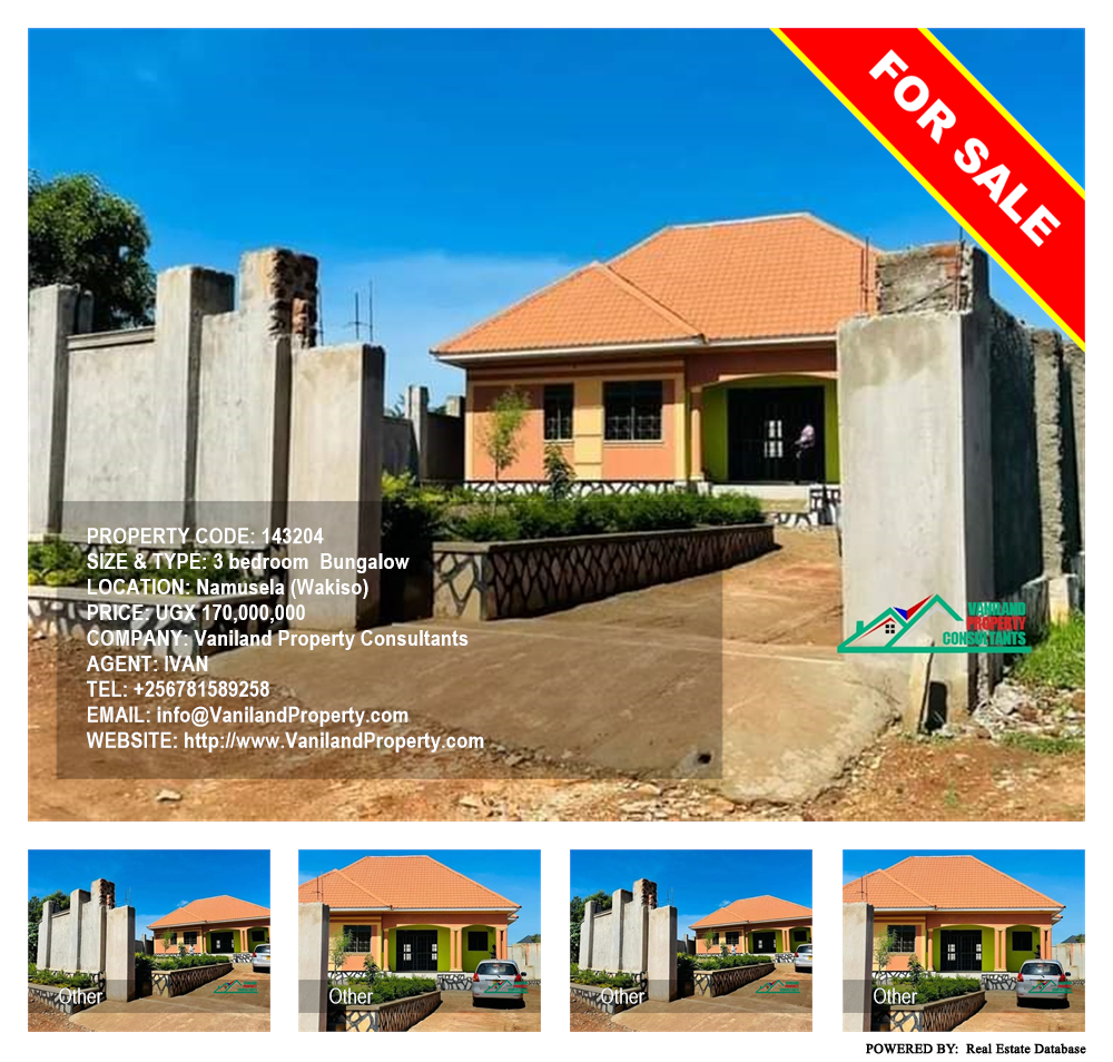 3 bedroom Bungalow  for sale in Namusela Wakiso Uganda, code: 143204