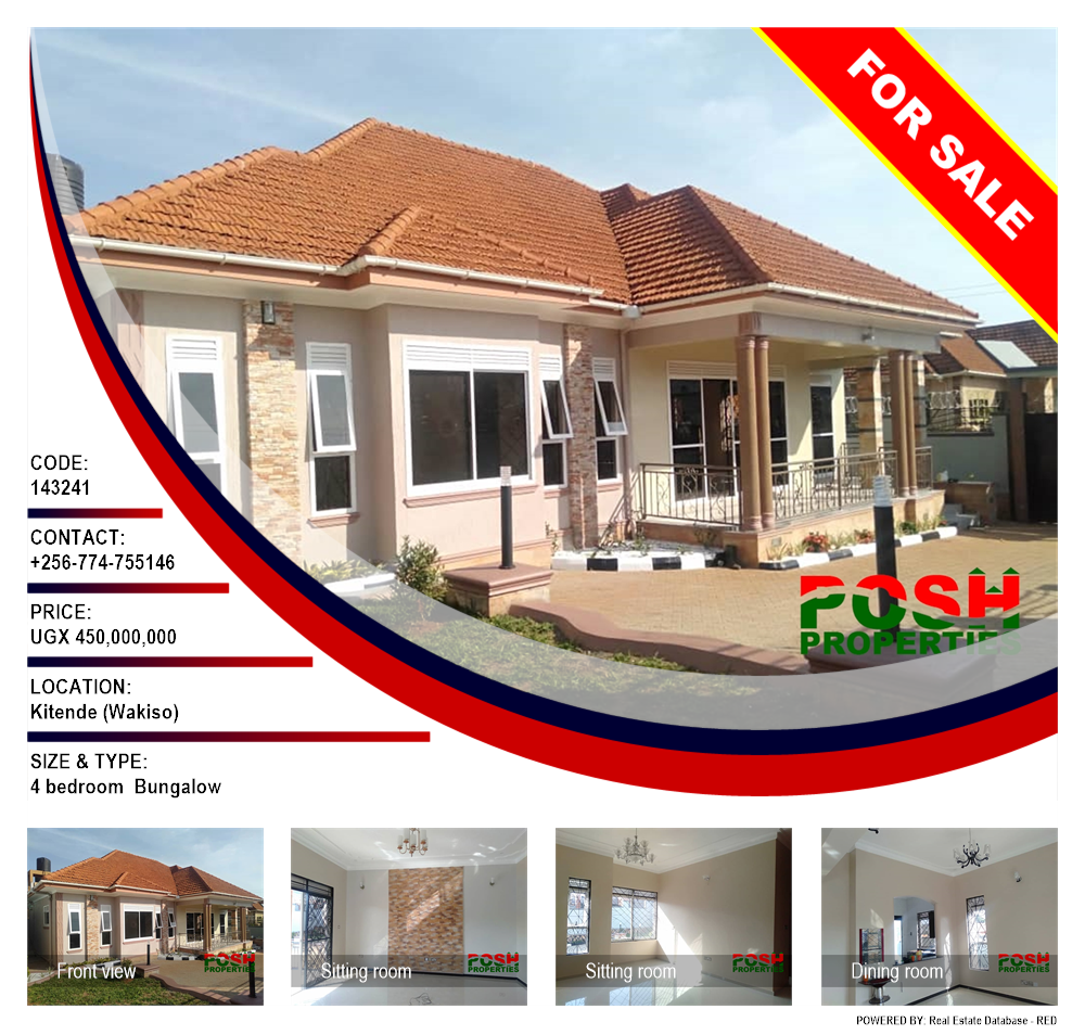 4 bedroom Bungalow  for sale in Kitende Wakiso Uganda, code: 143241