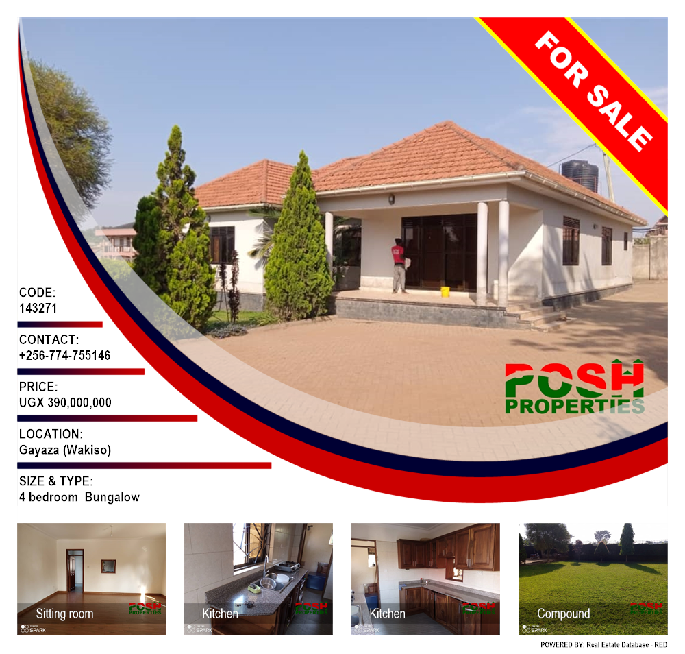 4 bedroom Bungalow  for sale in Gayaza Wakiso Uganda, code: 143271