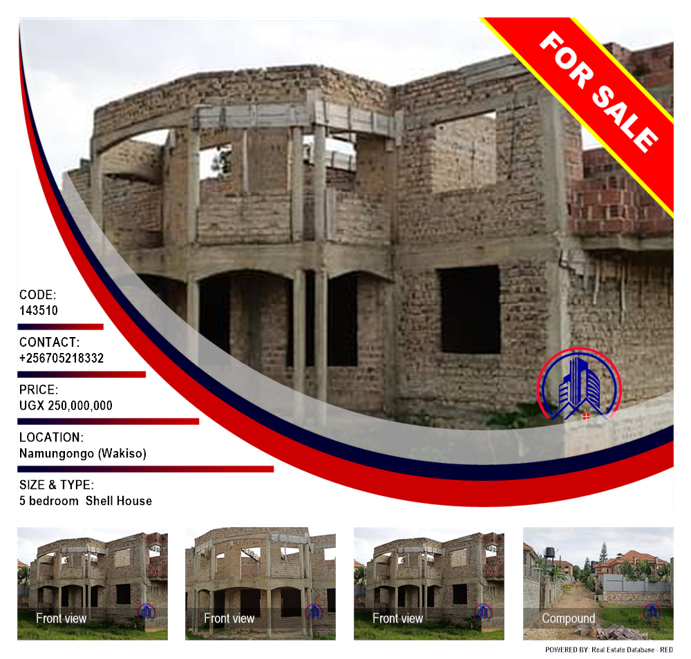 5 bedroom Shell House  for sale in Namugongo Wakiso Uganda, code: 143510