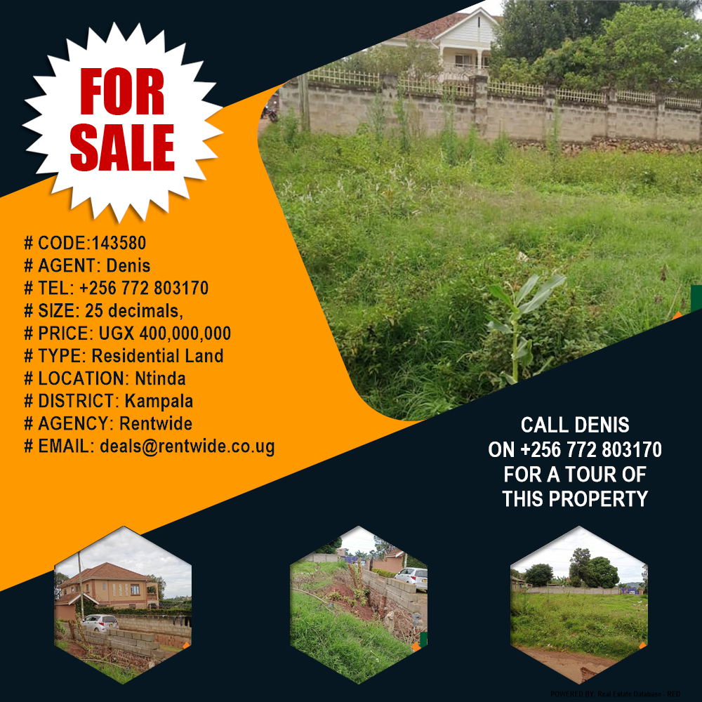 Residential Land  for sale in Ntinda Kampala Uganda, code: 143580