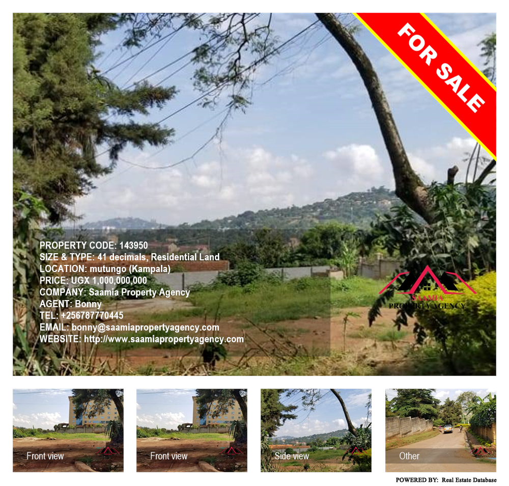 Residential Land  for sale in Mutungo Kampala Uganda, code: 143950