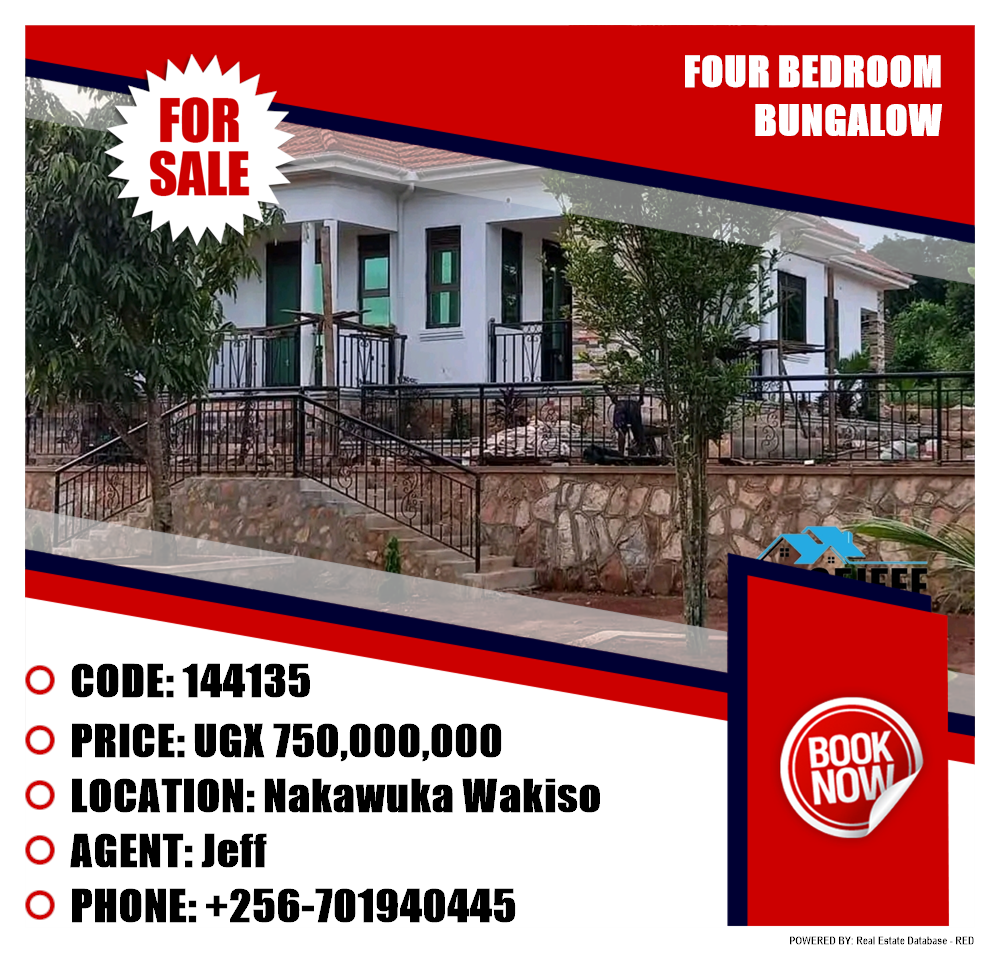 4 bedroom Bungalow  for sale in Nakawuka Wakiso Uganda, code: 144135