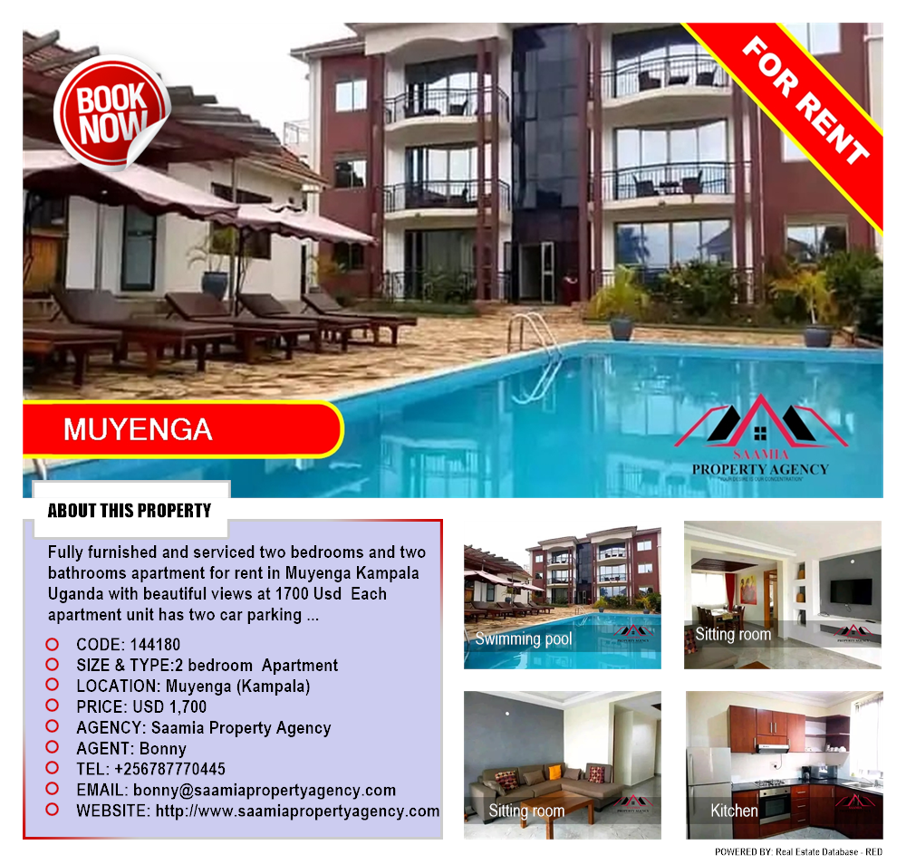 2 bedroom Apartment  for rent in Muyenga Kampala Uganda, code: 144180