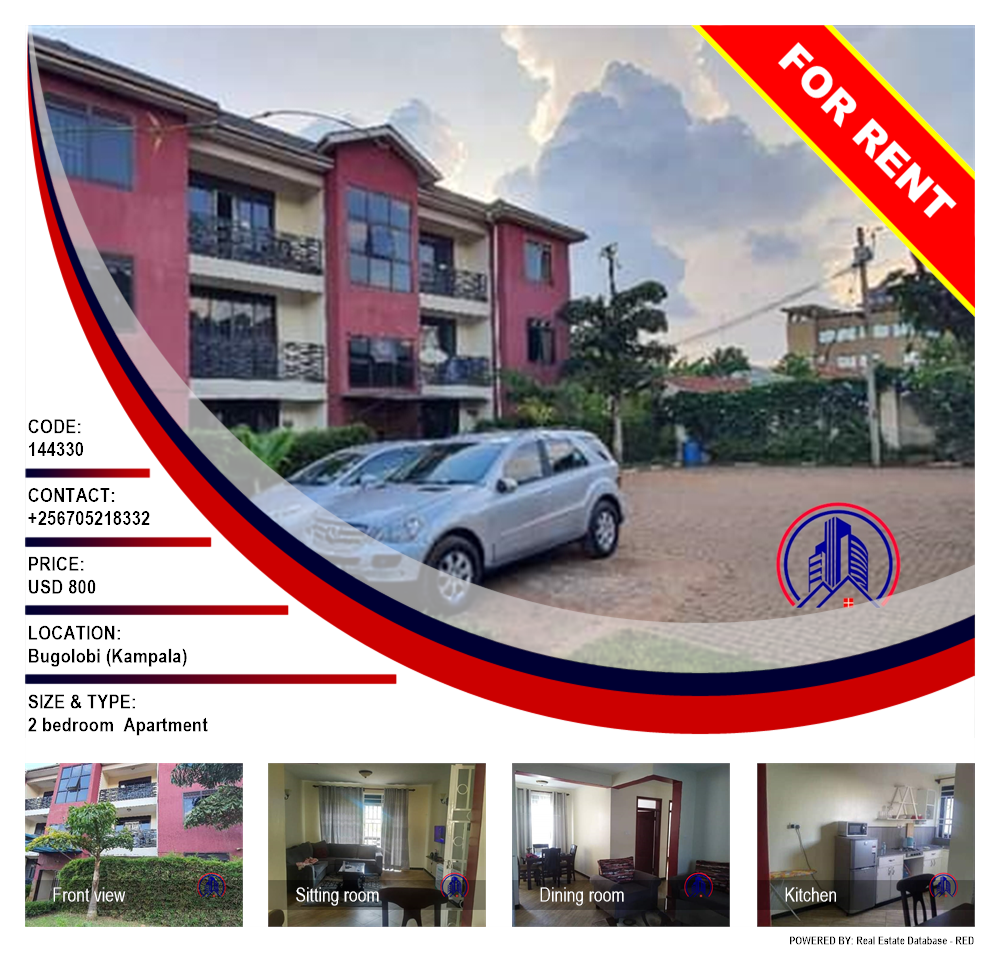 2 bedroom Apartment  for rent in Bugoloobi Kampala Uganda, code: 144330