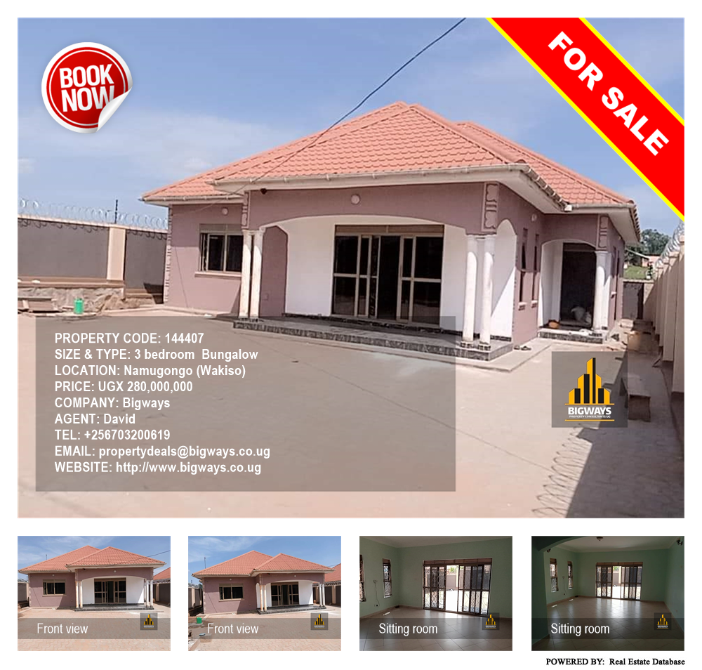 3 bedroom Bungalow  for sale in Namugongo Wakiso Uganda, code: 144407