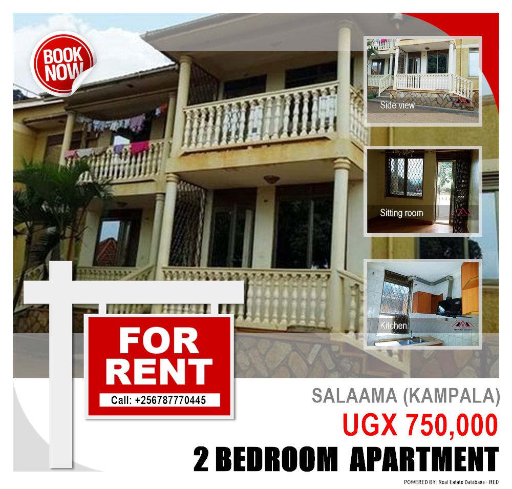 2 bedroom Apartment  for rent in Salaama Kampala Uganda, code: 144464