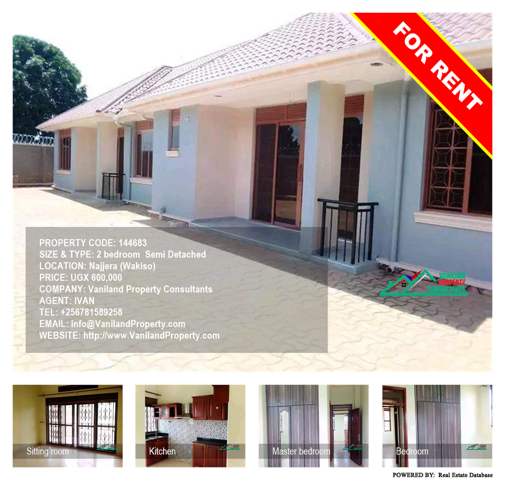 2 bedroom Semi Detached  for rent in Najjera Wakiso Uganda, code: 144683