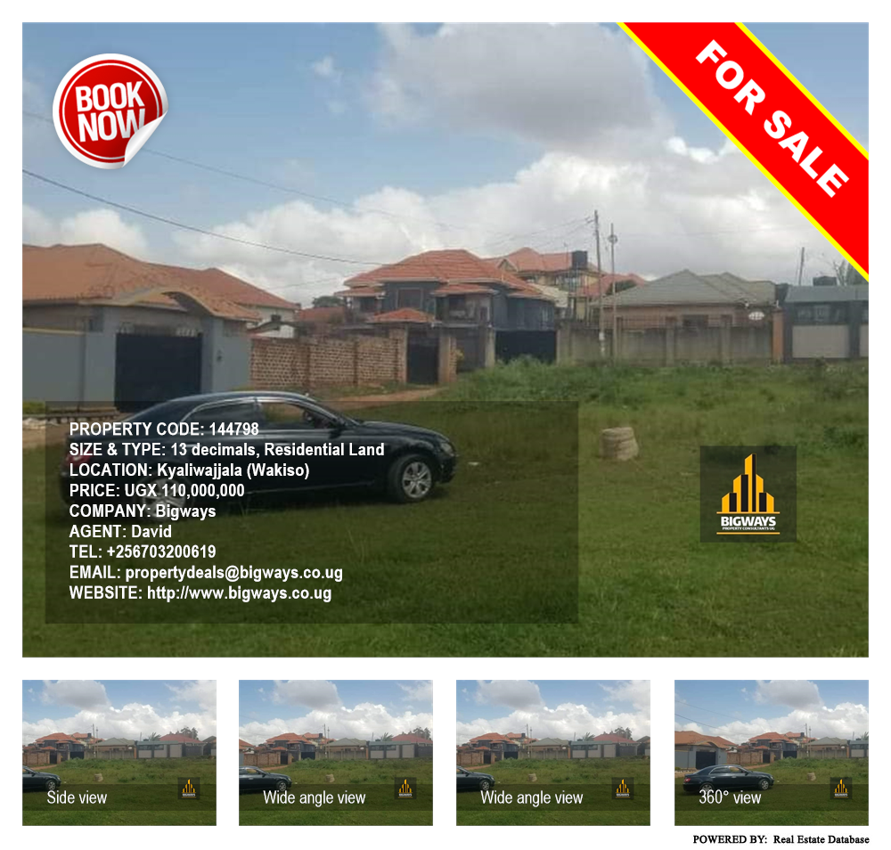 Residential Land  for sale in Kyaliwajjala Wakiso Uganda, code: 144798