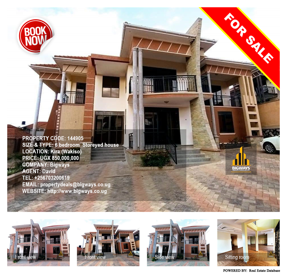 6 bedroom Storeyed house  for sale in Kira Wakiso Uganda, code: 144905