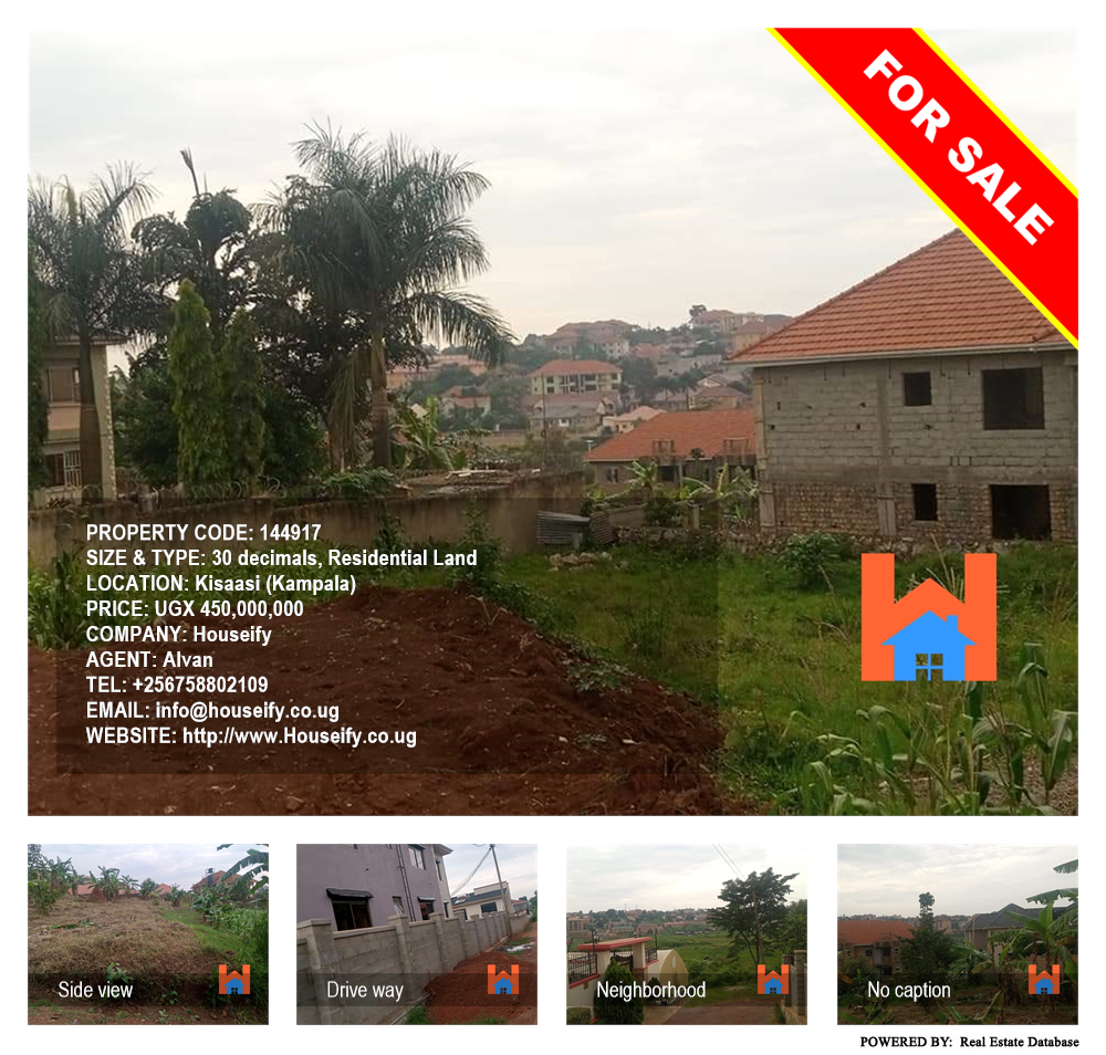 Residential Land  for sale in Kisaasi Kampala Uganda, code: 144917