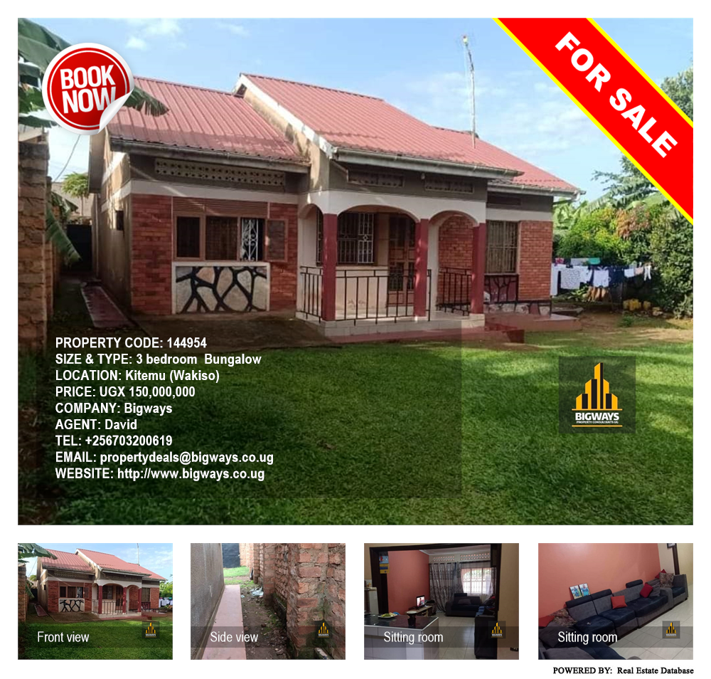 3 bedroom Bungalow  for sale in Kitemu Wakiso Uganda, code: 144954