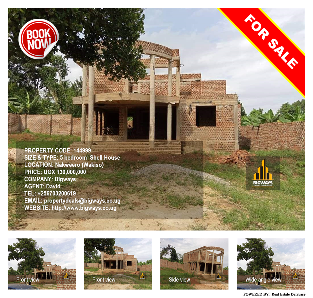 5 bedroom Shell House  for sale in Nakweelo Wakiso Uganda, code: 144999