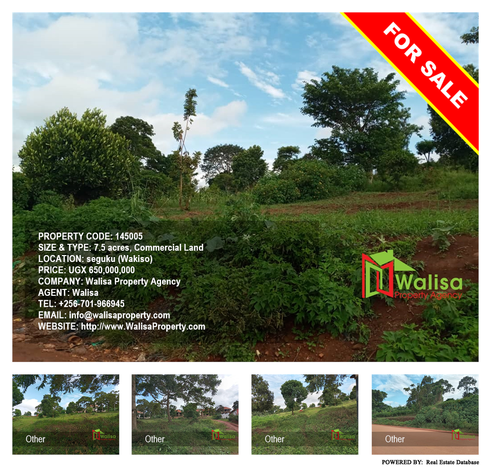 Commercial Land  for sale in Seguku Wakiso Uganda, code: 145005
