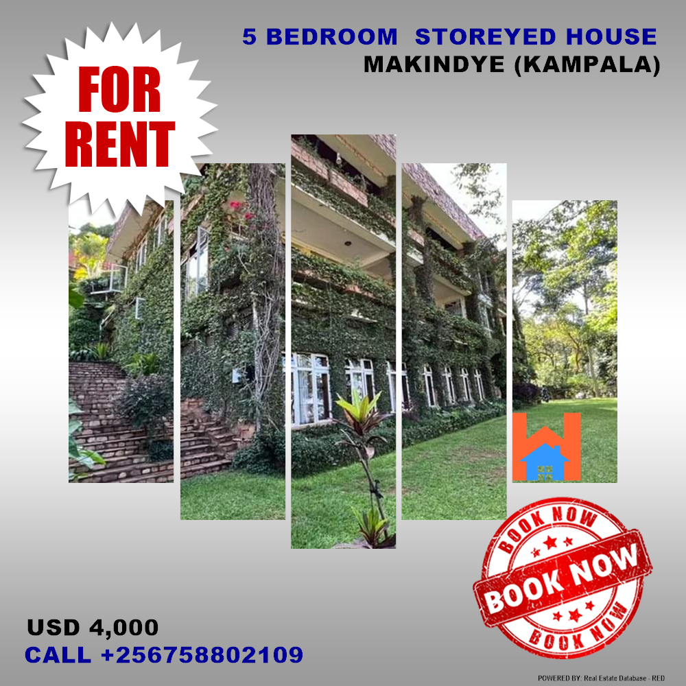 5 bedroom Storeyed house  for rent in Makindye Kampala Uganda, code: 145046