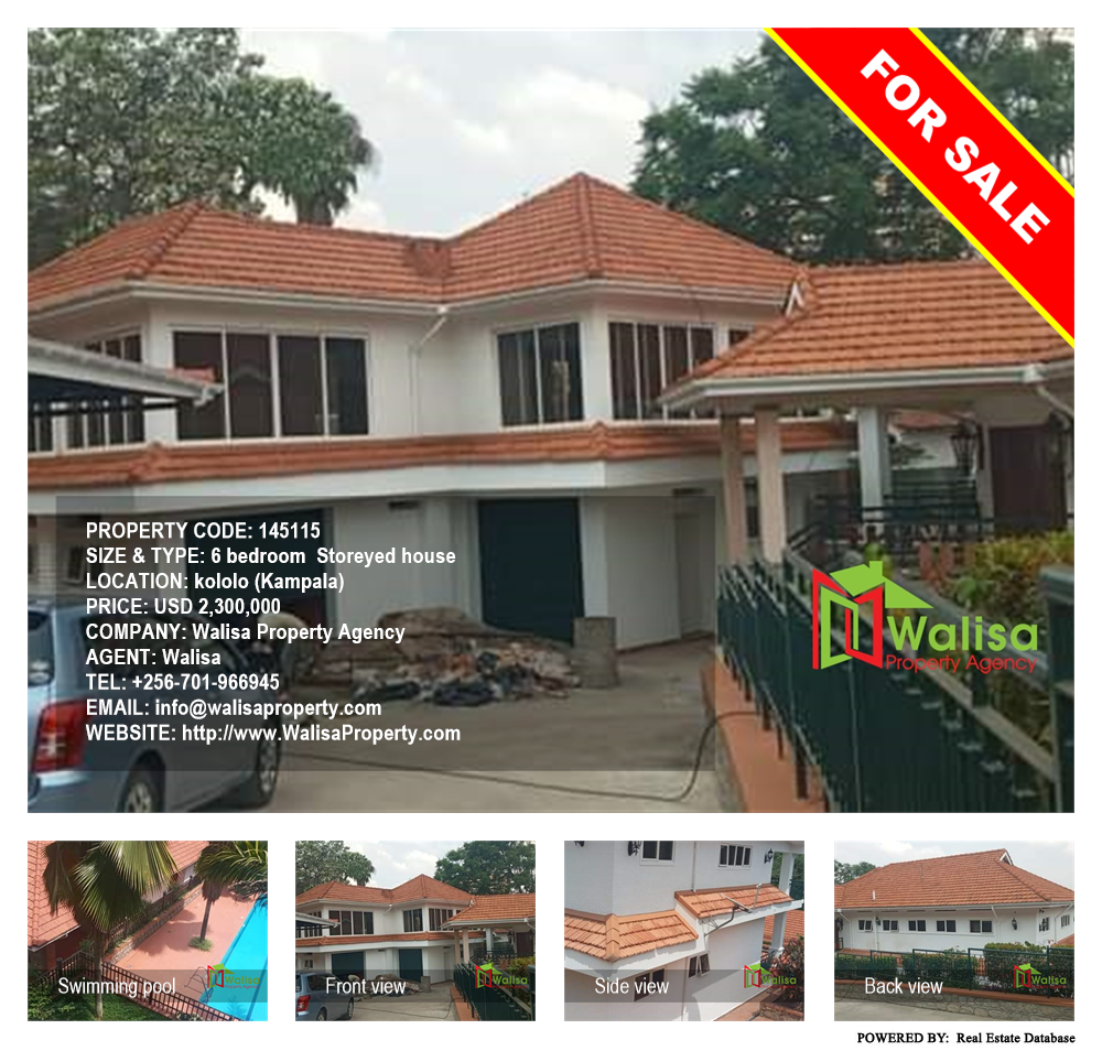 6 bedroom Storeyed house  for sale in Kololo Kampala Uganda, code: 145115