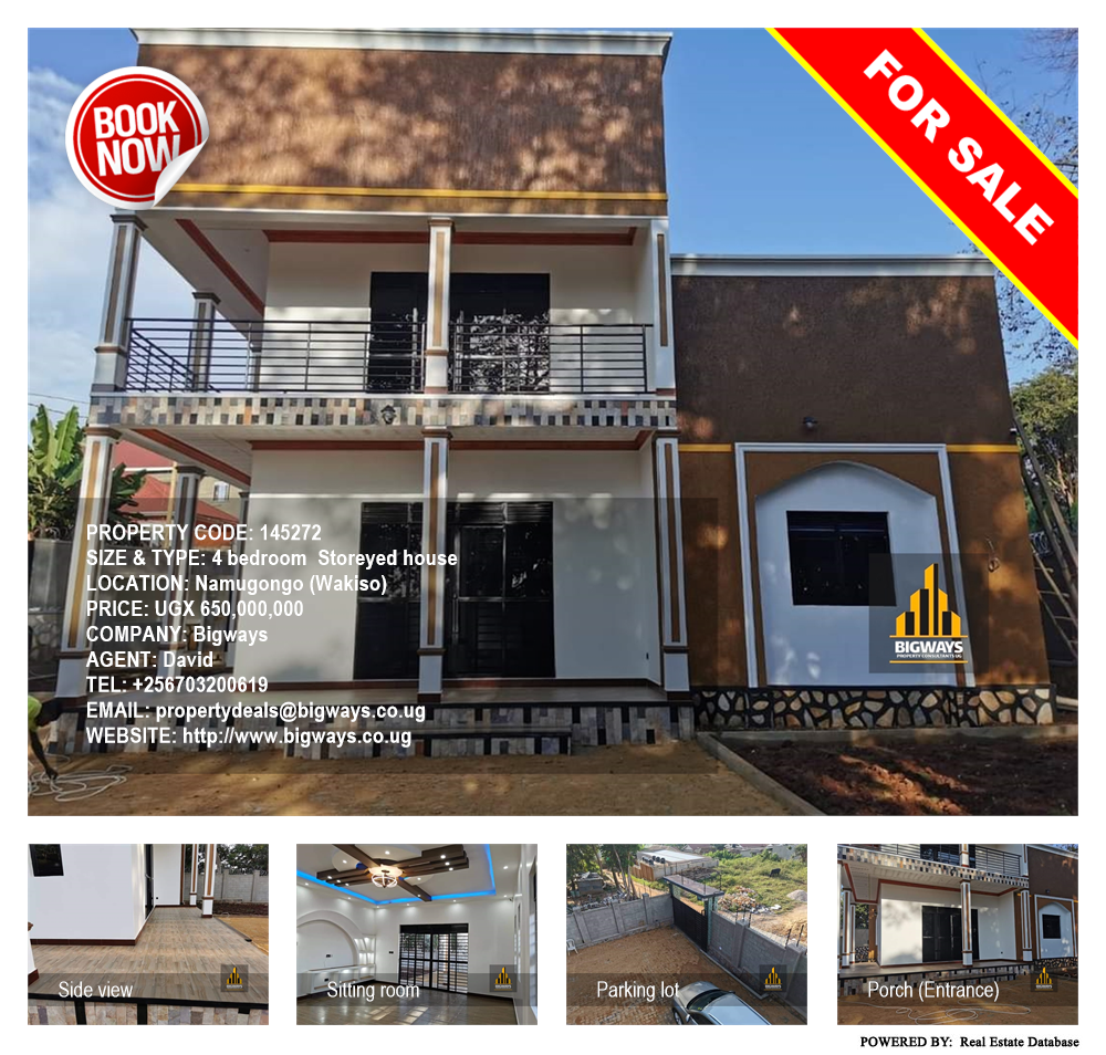 4 bedroom Storeyed house  for sale in Namugongo Wakiso Uganda, code: 145272