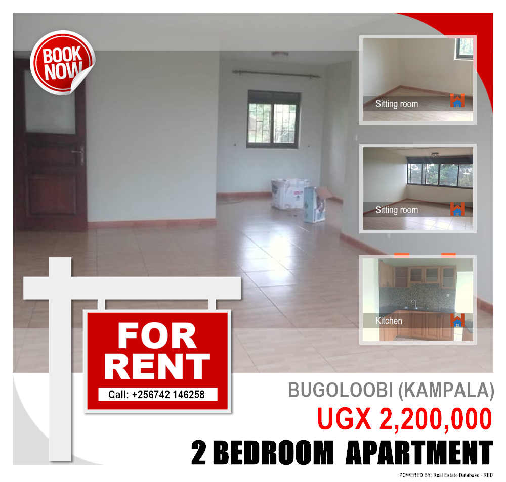 2 bedroom Apartment  for rent in Bugoloobi Kampala Uganda, code: 145330