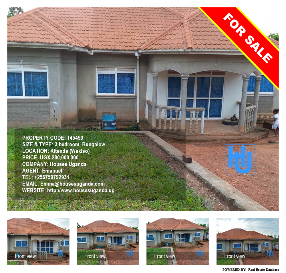 3 bedroom Bungalow  for sale in Kitende Wakiso Uganda, code: 145450