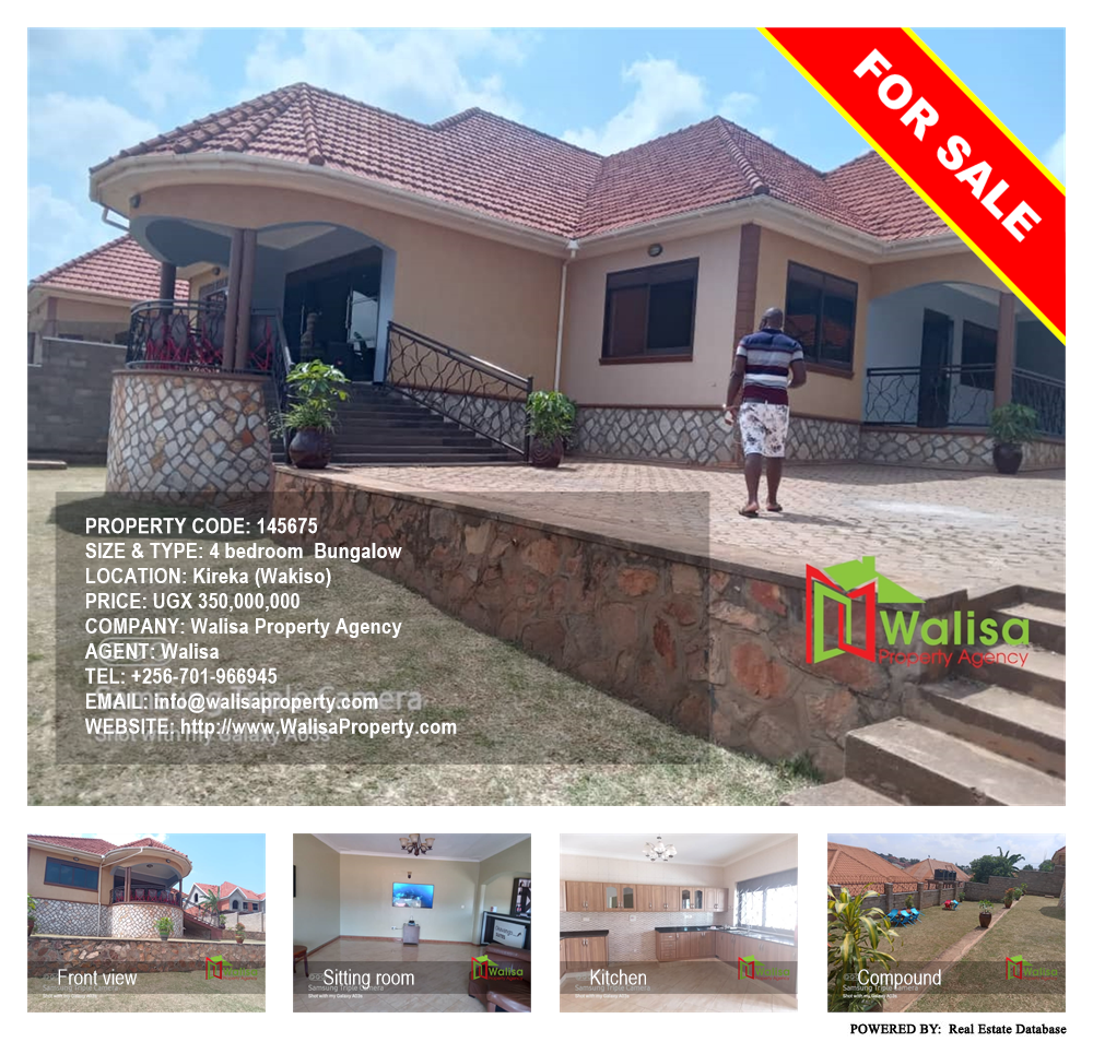 4 bedroom Bungalow  for sale in Kireka Wakiso Uganda, code: 145675