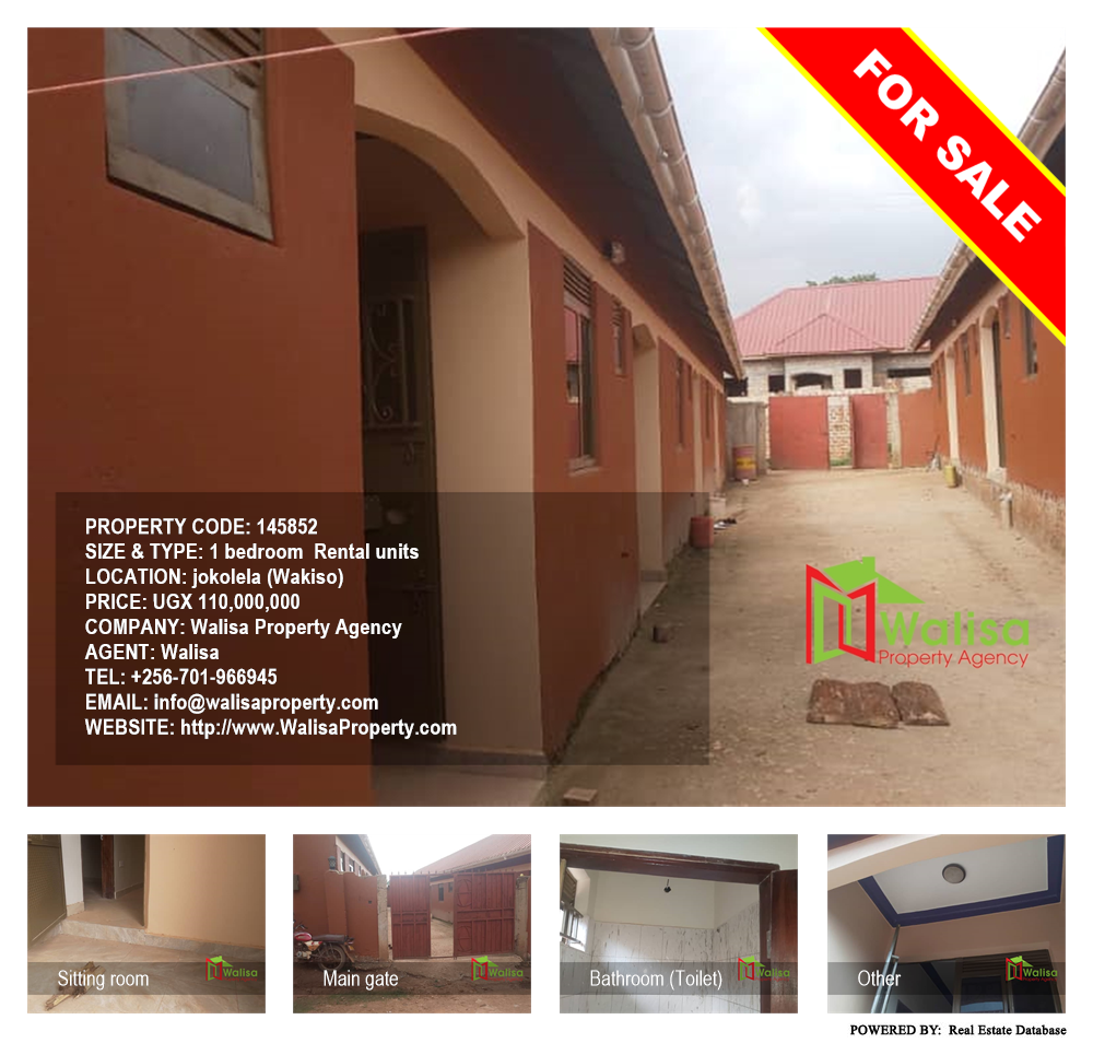 1 bedroom Rental units  for sale in Jokolela Wakiso Uganda, code: 145852
