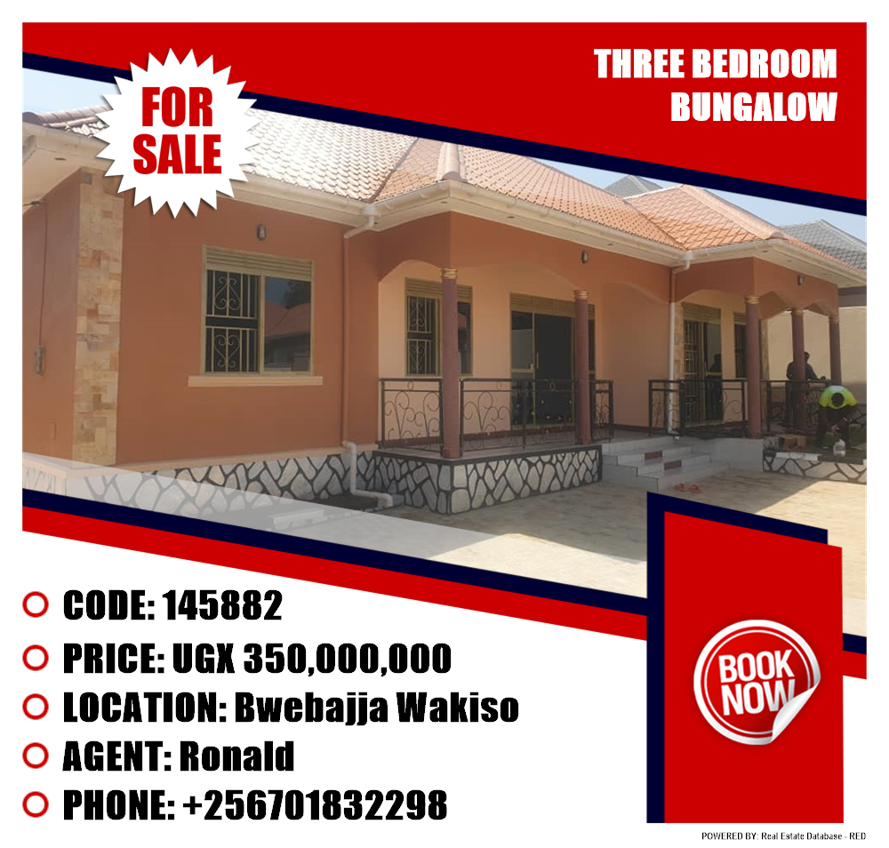 3 bedroom Bungalow  for sale in Bwebajja Wakiso Uganda, code: 145882