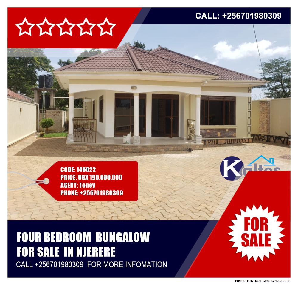 4 bedroom Bungalow  for sale in Njerere Mukono Uganda, code: 146022