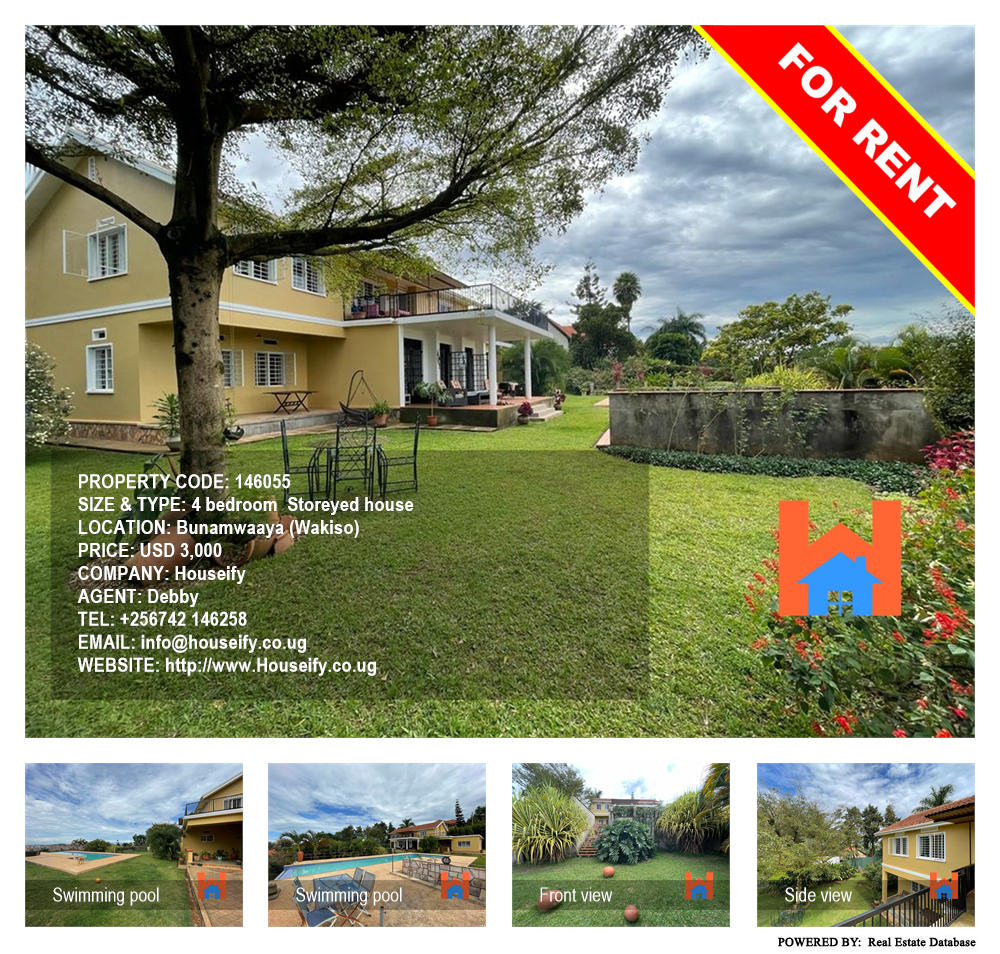 4 bedroom Storeyed house  for rent in Bunamwaaya Wakiso Uganda, code: 146055