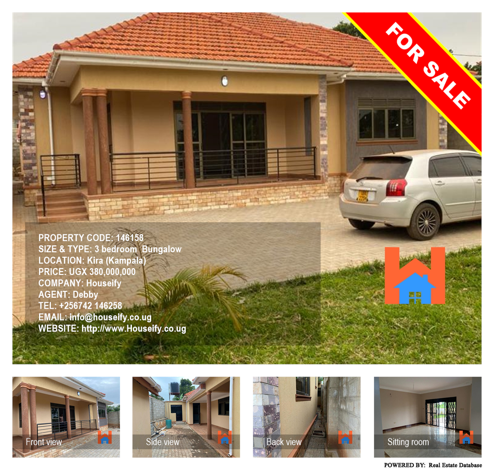 3 bedroom Bungalow  for sale in Kira Kampala Uganda, code: 146158