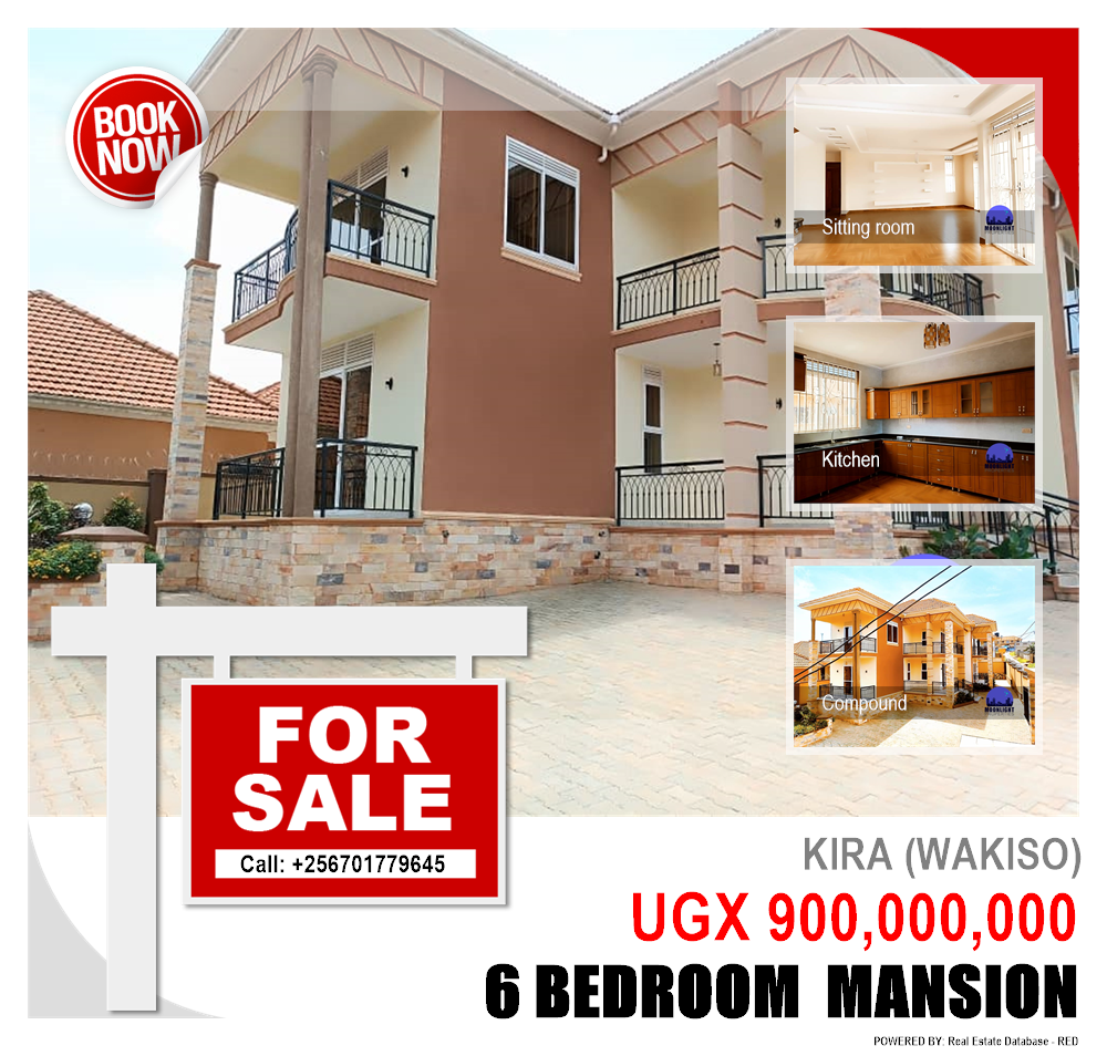 6 bedroom Mansion  for sale in Kira Wakiso Uganda, code: 146348