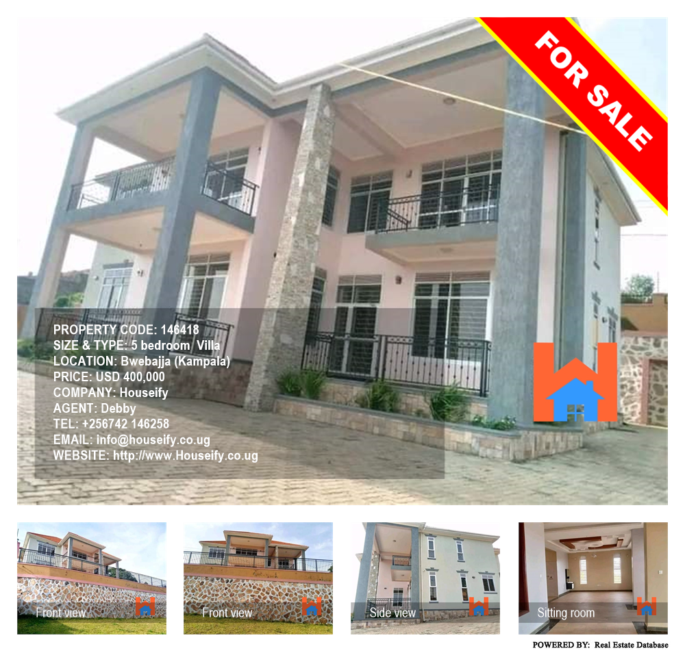 5 bedroom Villa  for sale in Bwebajja Kampala Uganda, code: 146418