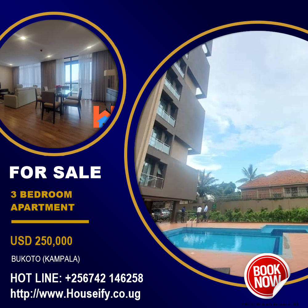 3 bedroom Apartment  for sale in Bukoto Kampala Uganda, code: 146433