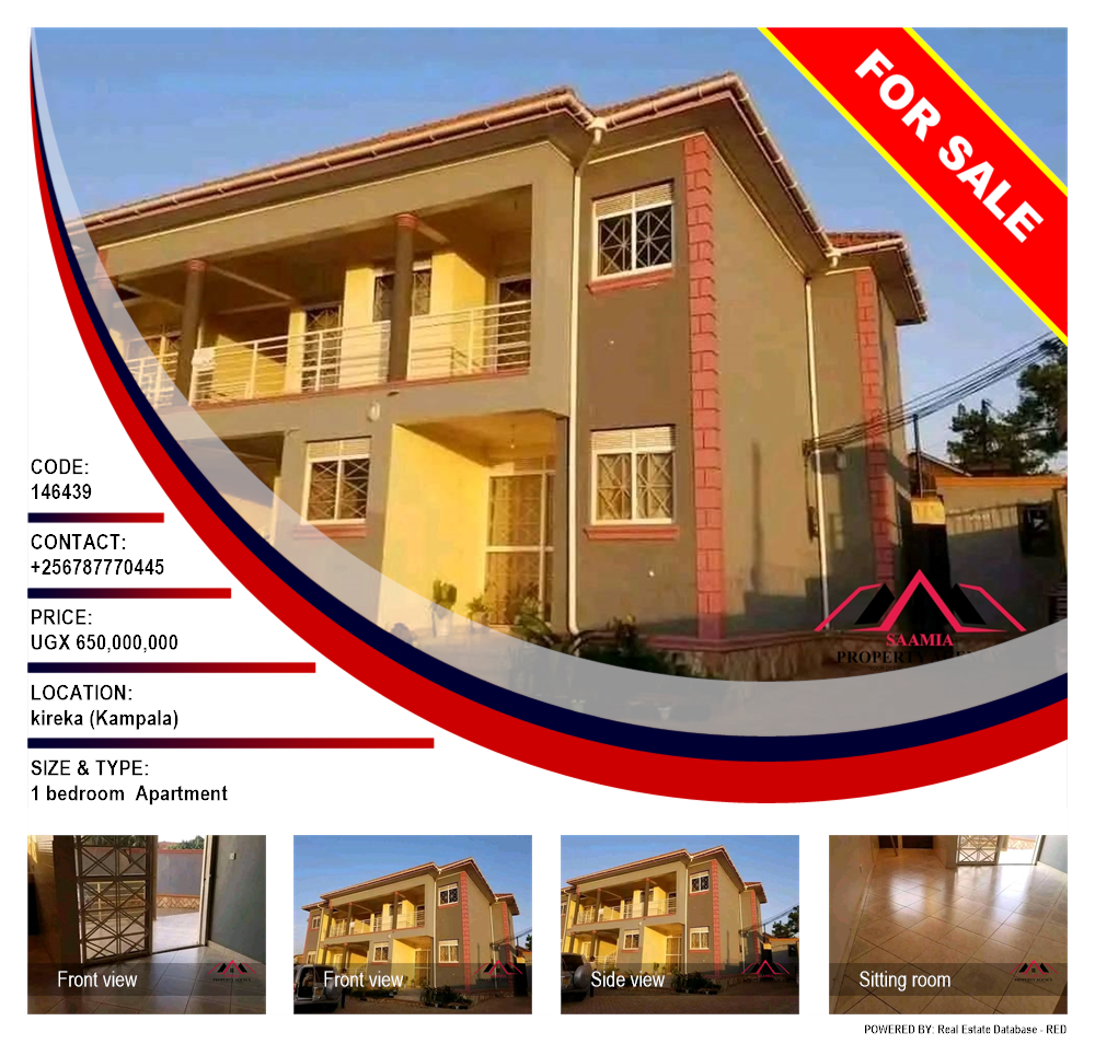 1 bedroom Apartment  for sale in Kireka Kampala Uganda, code: 146439