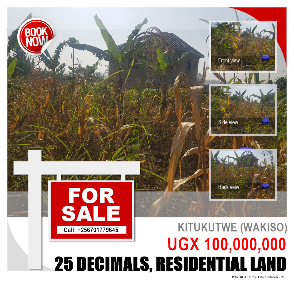 Residential Land  for sale in Kitukutwe Wakiso Uganda, code: 146751