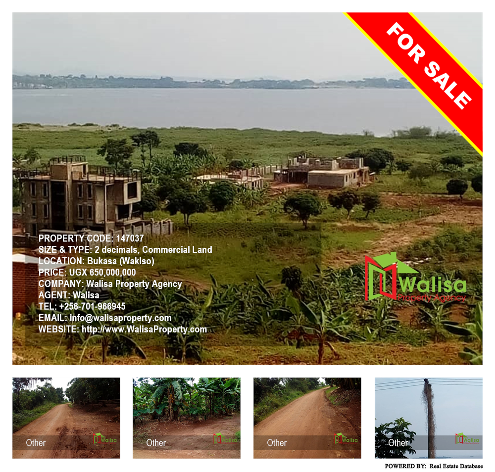 Commercial Land  for sale in Bukasa Wakiso Uganda, code: 147037