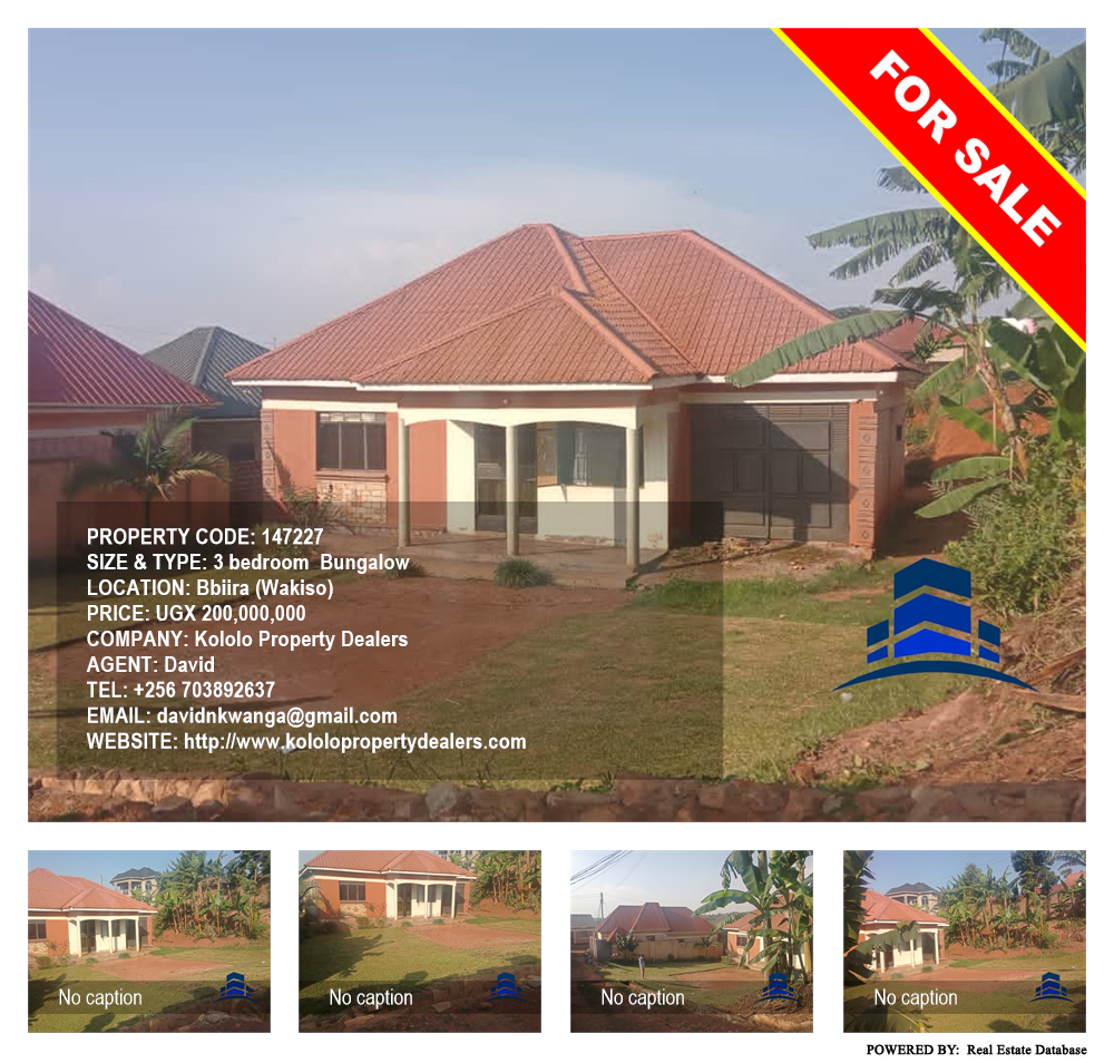 3 bedroom Bungalow  for sale in Bbiira Wakiso Uganda, code: 147227