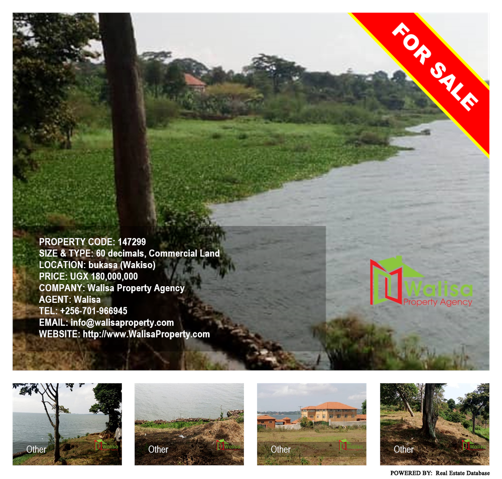 Commercial Land  for sale in Bukasa Wakiso Uganda, code: 147299