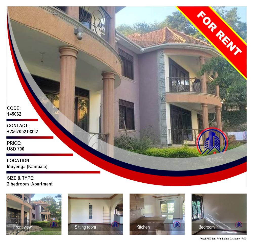 2 bedroom Apartment  for rent in Muyenga Kampala Uganda, code: 148062