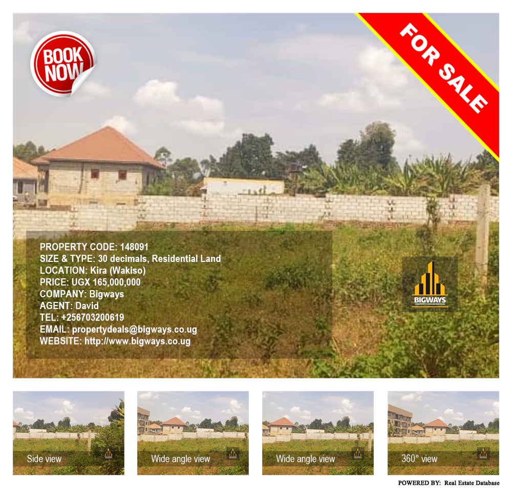 Residential Land  for sale in Kira Wakiso Uganda, code: 148091