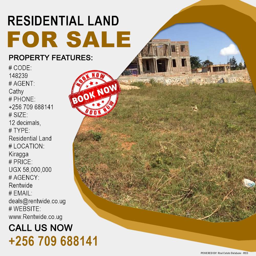 Residential Land  for sale in Kiragga Wakiso Uganda, code: 148239